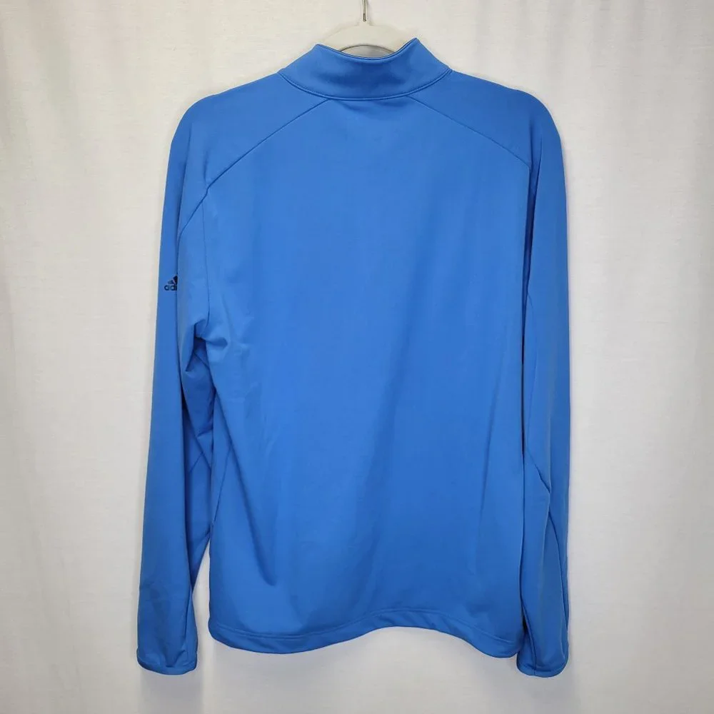 Adidas Men's Small Pullover 1/2 Zip Blue Climacool Long Sleeve
